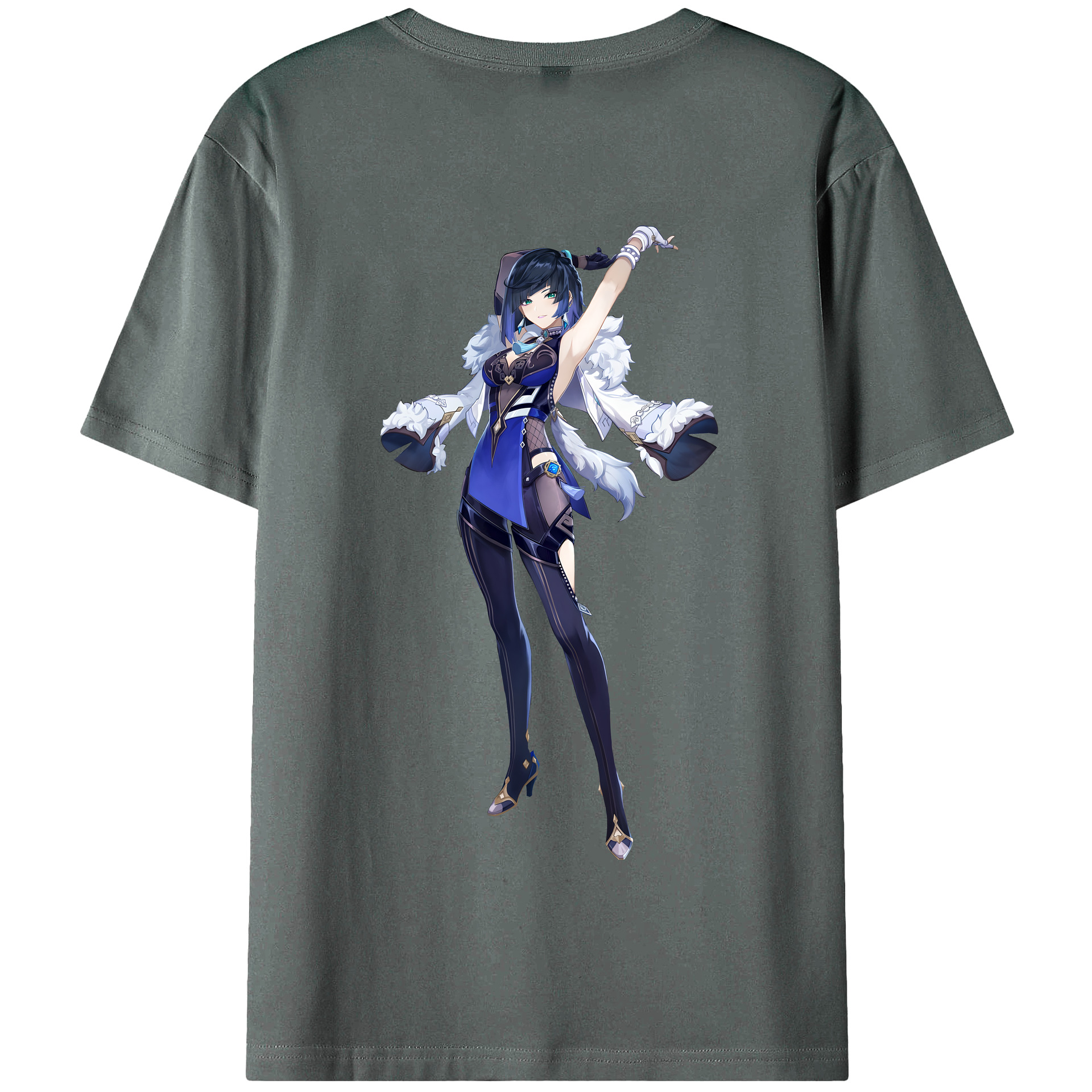 げんし神 夜兰 やらん genshin Yaran 綿100％半袖Tシャツ（背面プリント）
